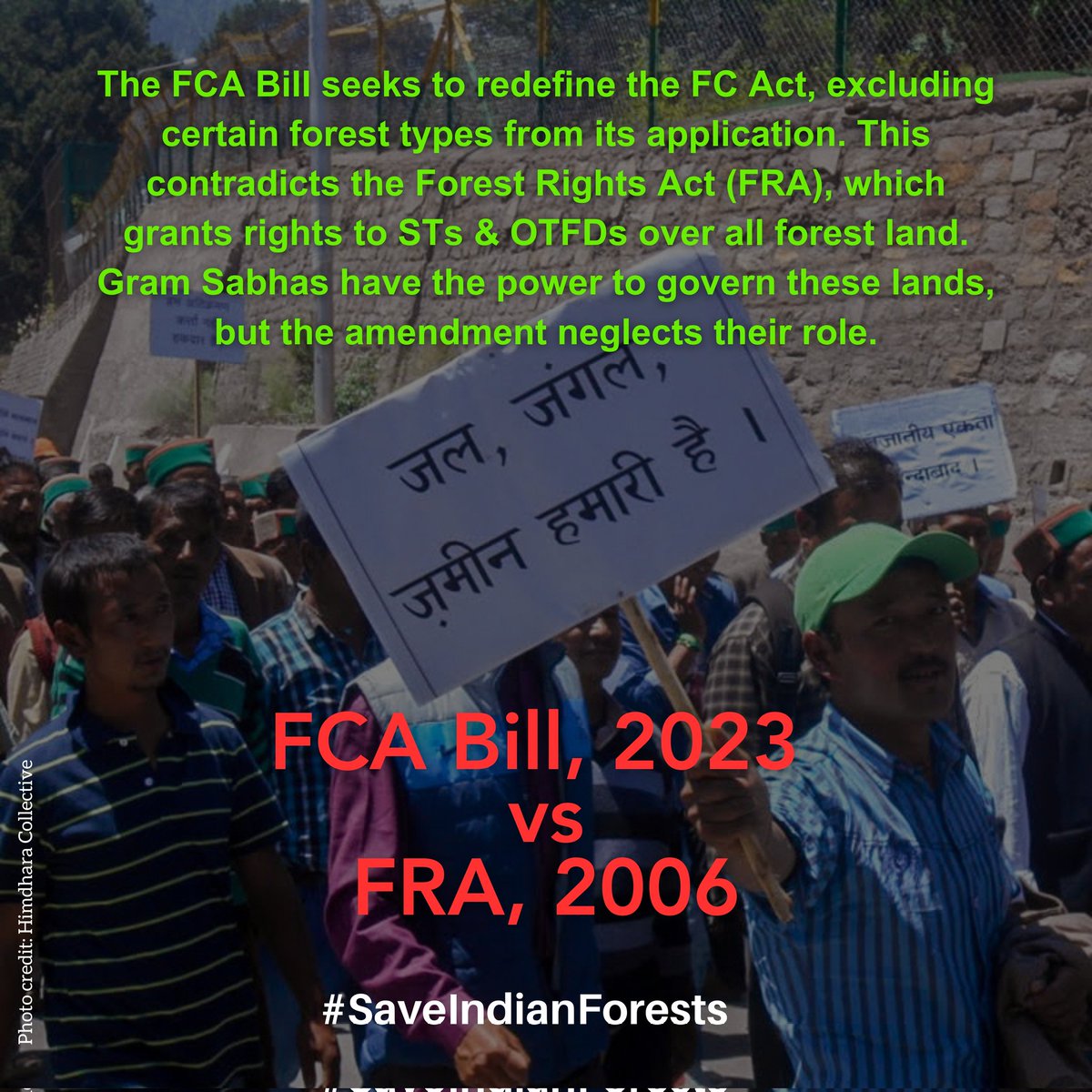 It is misleading for govt to say that there is no contradiction of new Forest Amendment Bill with Forest Right Act. The new bill has no provision to comply with FRA.
<a href="/PMOIndia/">PMO India</a> <a href="/ForestRightsAct/">Forest Rights</a> <a href="/manojkjhadu/">Manoj Kumar Jha</a> <a href="/NetamPhulodevi/">Phulodevi Netam</a> <a href="/Jairam_Ramesh/">Jairam Ramesh</a>
#SaveIndianForests #WithdrawFCAbill2023