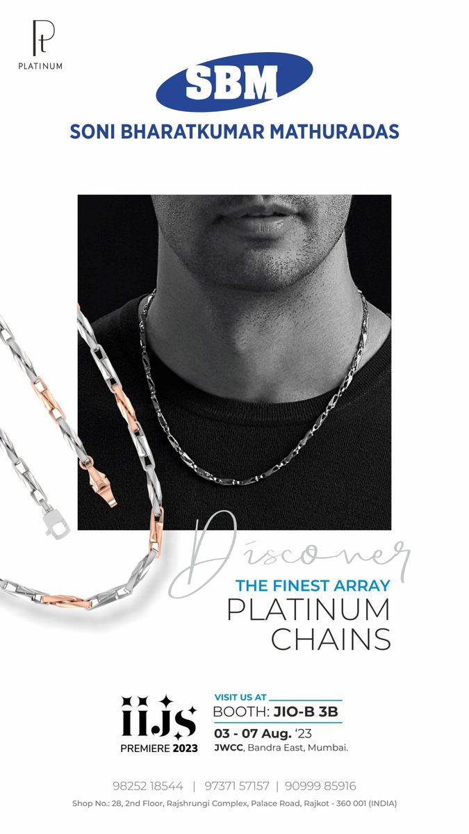 SBMRajkot's tweet photo. Step into a world of unparalleled elegance and luxury as JWCC Mumbai proudly presents 'Platinum Perfection

#platinum #jewelry #collection #instagram #post #postoftheday https://t.co/PPDLB411C4