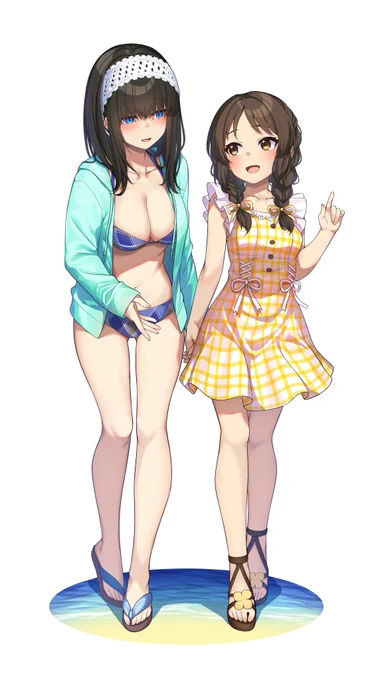 水着な文香とありす