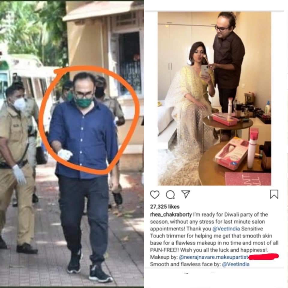 Why was R hea make up man there?
You don't find that suspicious CBI?
Have you questioned him?

@CBIHeadquarters

Ppl Spotted On 14June MontB
#JusticeForSushantSinghRajput