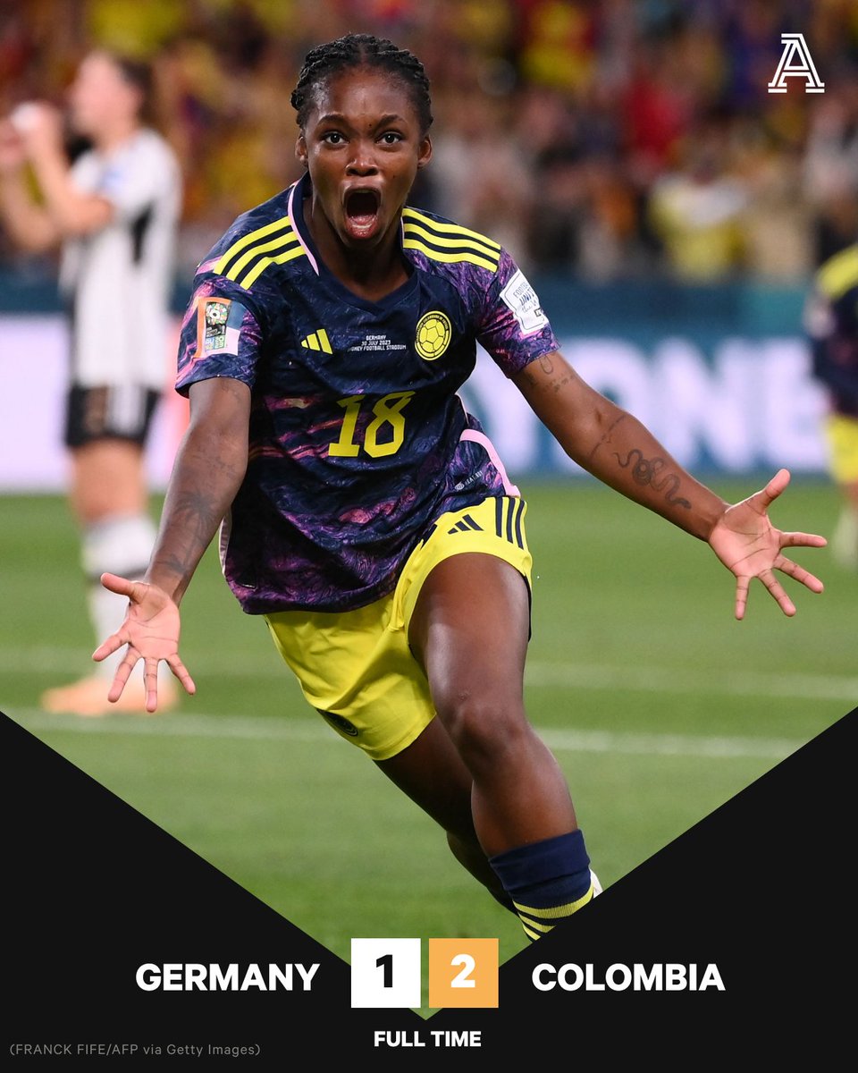 Fireworks in Sydney! 🎇

Colombia find a dramatic last minute goal to clinch a 2-1 win over Germany.

They now sit at the top of Group H thanks to a dazzling finish from Linda Caicedo and a late header from Manuela Vanegas.

#FIFAWWC | #GER | #COL