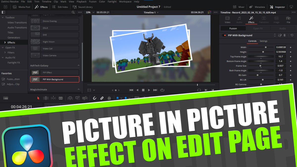 ashtech_galaxy's tweet photo. Get Picture In Picture Effect On The Edit Page #DavinciResolve
Watch here-> https://t.co/Xms5BacZ6G https://t.co/hoT6aFceNb