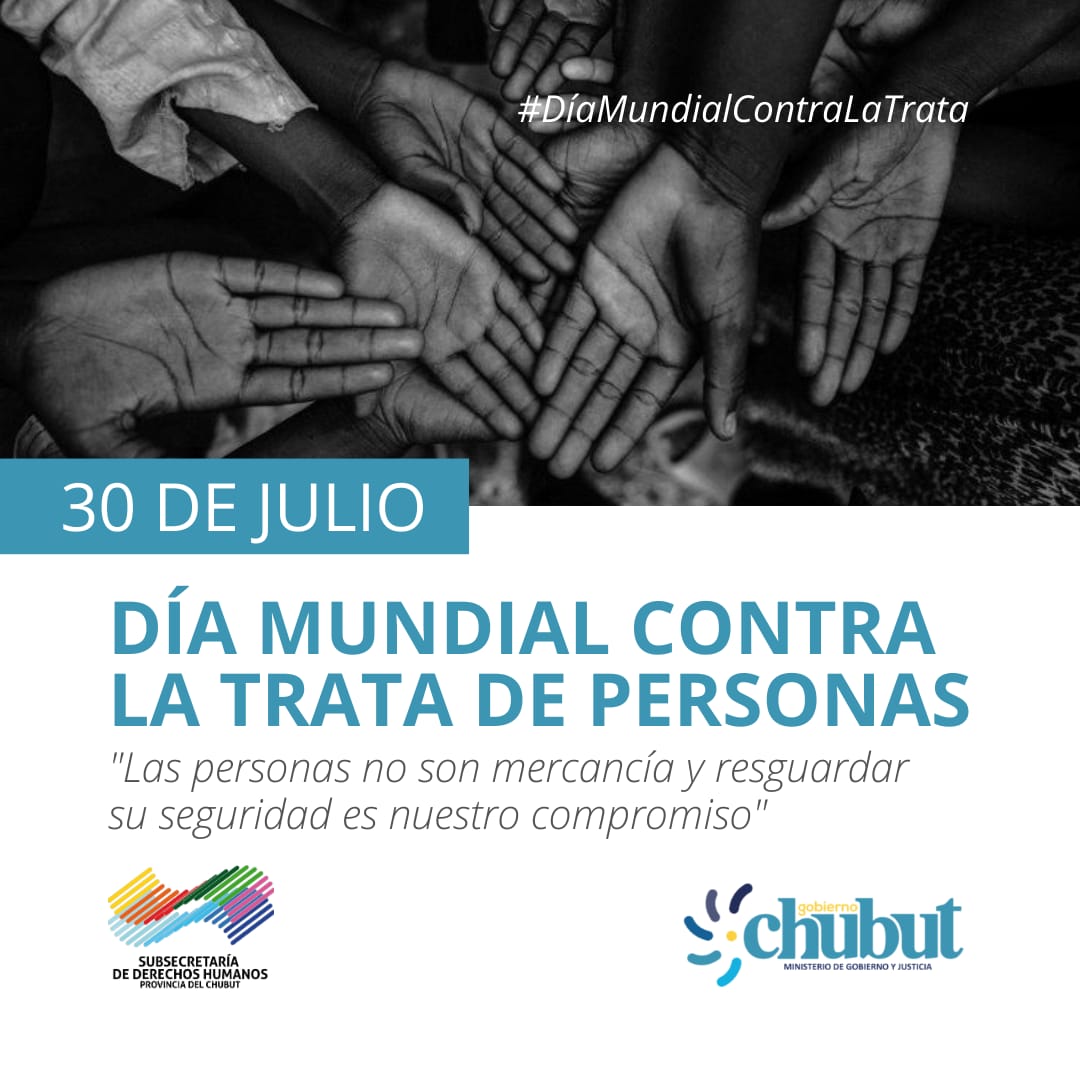DDHHChubut's tweet photo. ➡️ La Trata es una violación a los DDHH de las personas y también es un delito.Como sociedad es importante que podamos comprometernos y ante la más mínima sospecha,  realizar  la denuncia a la #Linea145, una línea que funciona las 24 hs y que es nacional, gratuita y anónima
#145 https://t.co/OWGXMXp6I2