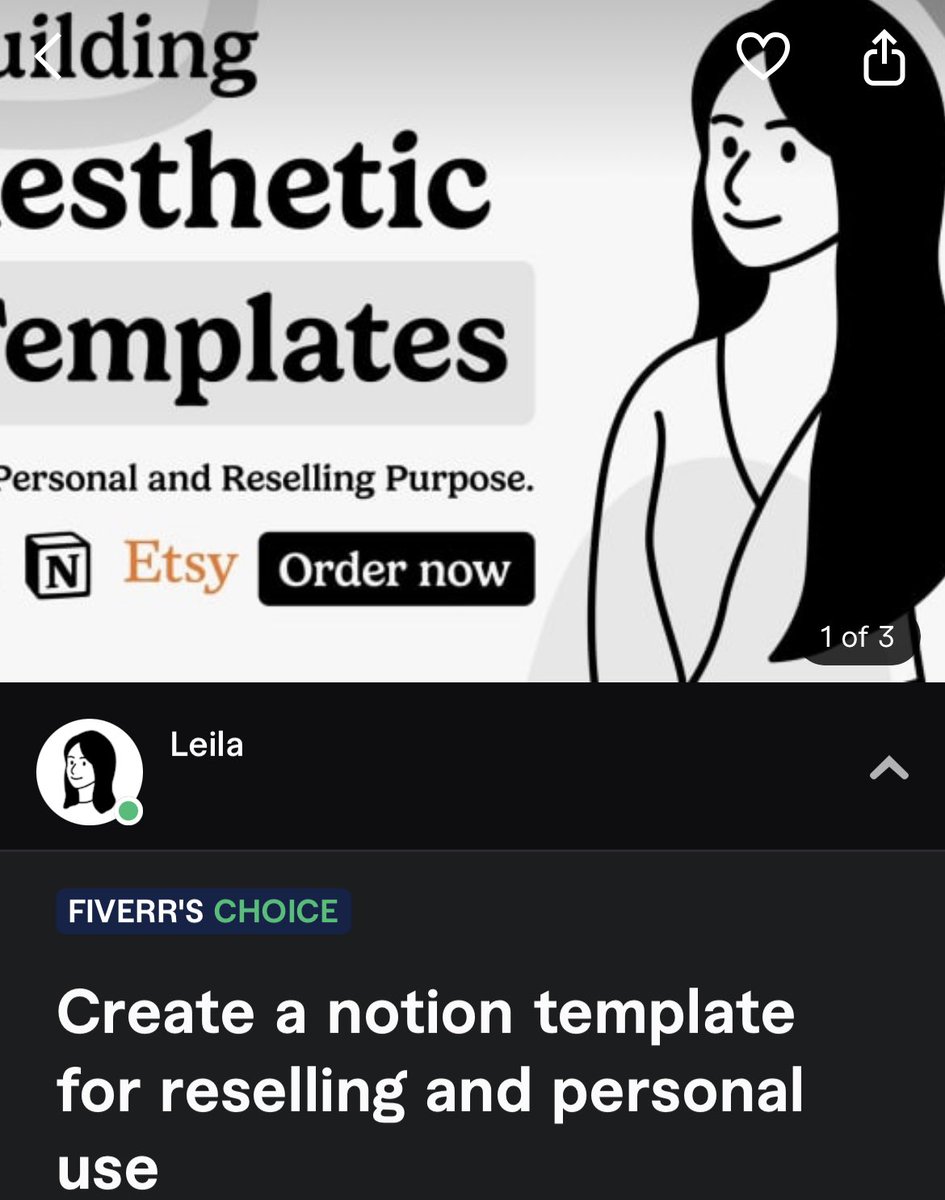 leilanotion's tweet photo. It’s been a while since I last engaged here .

Because I was really focusing on Fiverr. 

But today, I realized it paid off. 

I'm excited to share that I earned Fiverr's Seller Choice in under two months since starting. 

I'm really proud of my achievement. https://t.co/SThzmODO61