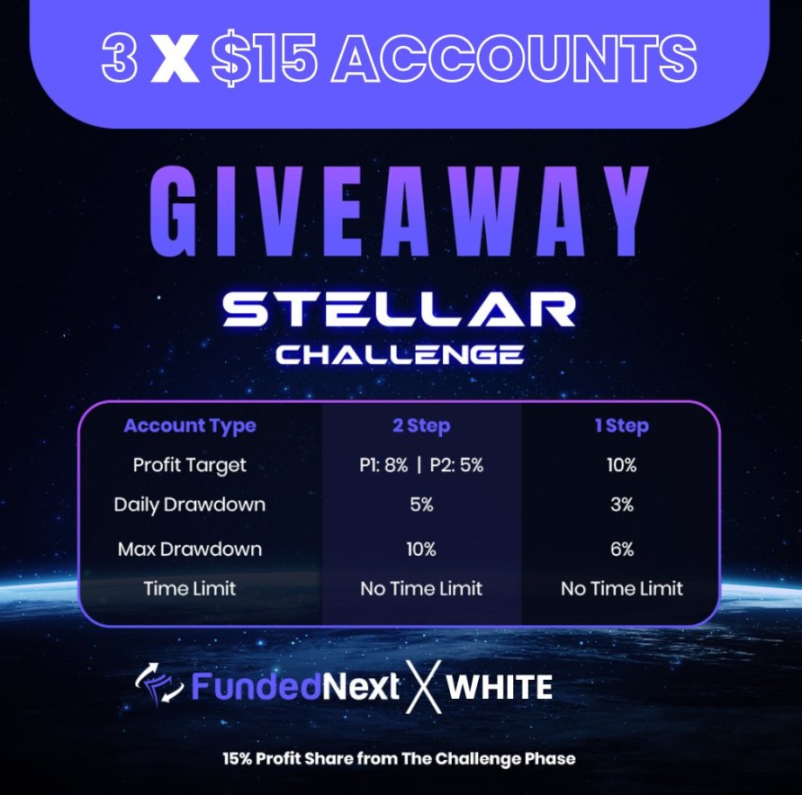 WhiteTrader_'s tweet photo. 🚀 S0RTE0 JULIO + OFERTA | ¡3 X $15,000 CUENTAS STELLAR! 

Con @FundedNext , la mejor empresa de fondeo: 
✅ Sin tiempo límite
✅ 8% objetivo fase1 
✅ Drawdown basado en el balance
✅ Las mejores condiciones comerciales

⚠️ REQUISITOS PARA GANAR UNA CUENTA DE 15.000$: 
🔸Like and RT 
🔸Sigue a @FundedNext y a mí
🔸Regístrate con mi link (gratis), haz pantallazo y compártelo en los comentarios: https://t.co/2Iy8GnaS24

 📅 SOLO HASTA EL 31/07