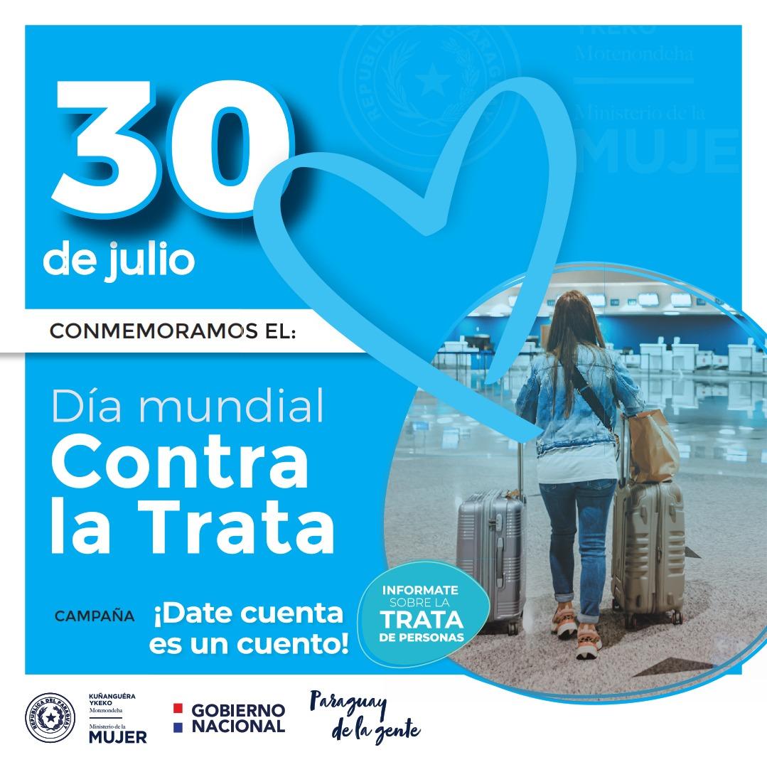 Desde el <a href="/minmujerpy/">Ministerio de la Mujer</a>, conmemoramos el Día Mundial contra la Trata de Personas, recordando que el Corazón Azul representa la tristeza de las víctimas de este crimen y nos recuerda la insensibilidad de quienes compran y venden a otros seres humanos.
#datecuentaqueesuncuento