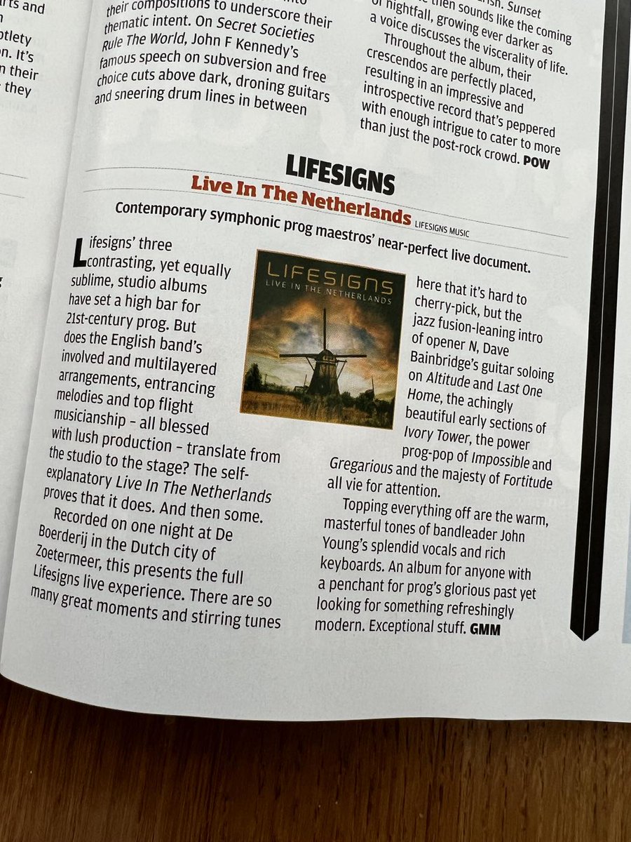 Nice review of the new live album in PROG Magazine :)