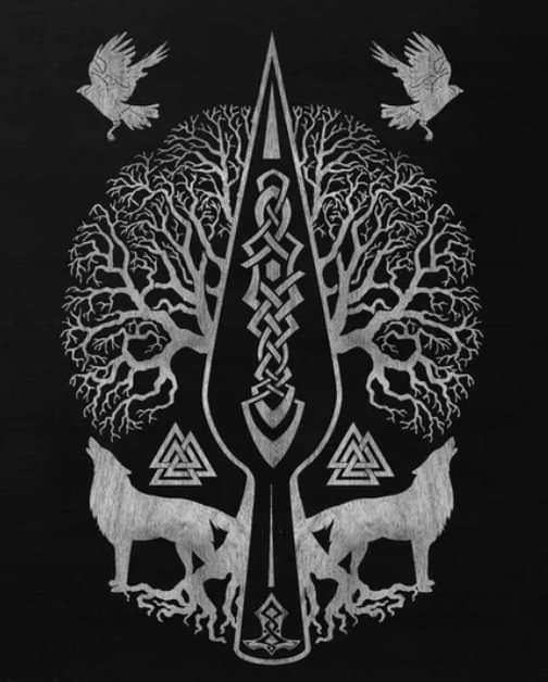 allfather99's tweet photo. #Gungnir #Valknut #Huginn #Muninn #Geri #Freki #Odin's #Symbols https://t.co/x6ogO7dtvP