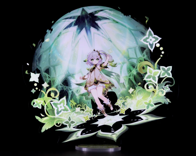 今日の戦利品 ニィロウ&ナヒーダ 暗くしてライトアップしたらめっちゃ綺麗!