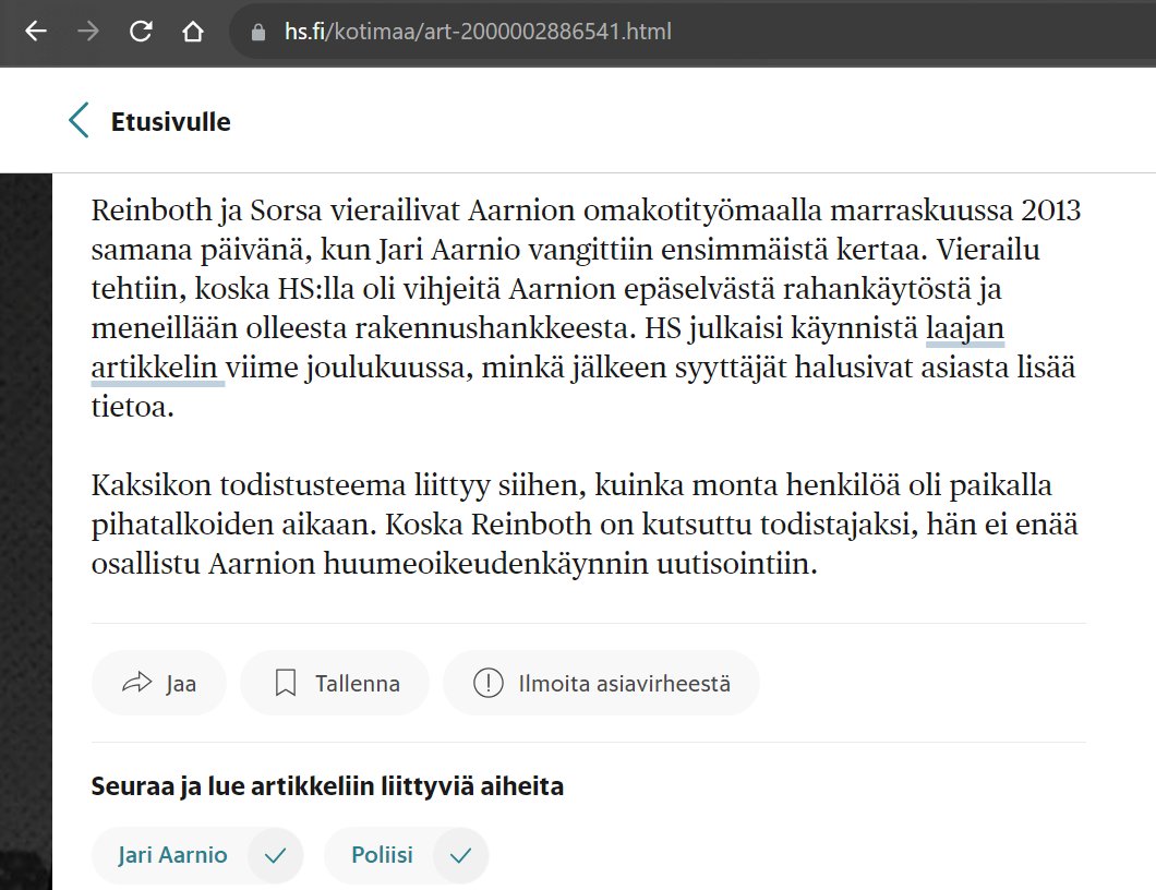vonkale_'s tweet photo. @Sukkola @MVirtanen @Petri2020 Reinboth lakkasi raportoimasta #Aarnio -jutusta koska hänet nimettiin oikeuteen todistajaksi. Miksi todistaja ei voi raportoida mutta (todennäköisesti epäiltynä oleva) Teittinen voi? https://t.co/YXbel7Dy6T