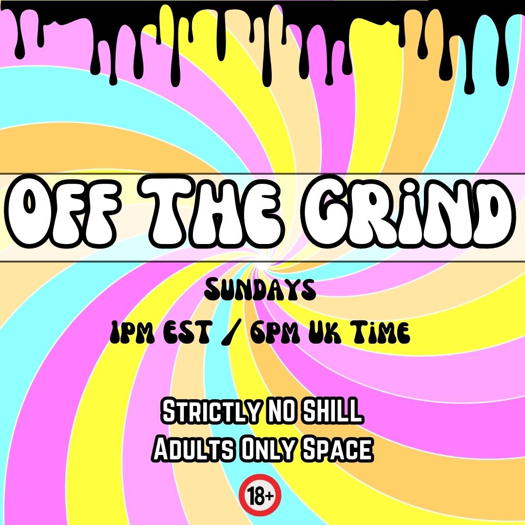 🥳Happy Sunday fam!🥳 I'll see you all later in #OffTheGrind It has been far too long since I spent some time with friends in an unrecorded space not talking about projects. Get your snacks ready and come relax for a bit. ✌️❤️