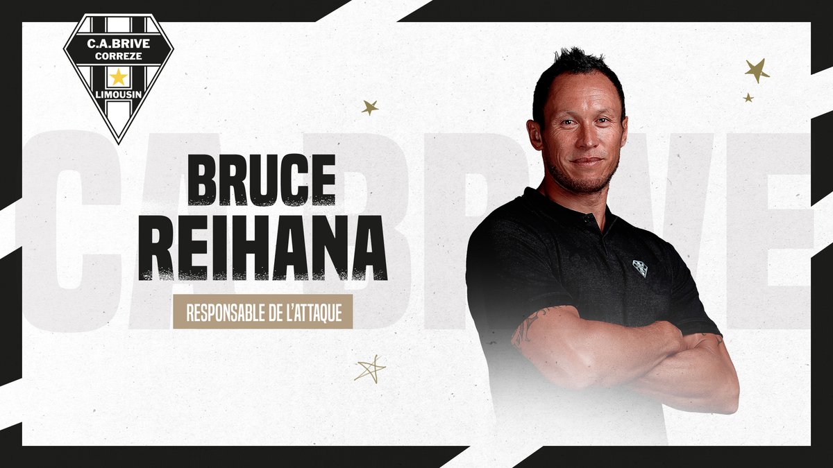 🖊️ Bruce Reihana s'engage au CA Brive !

L'ancien All Black rejoint le staff Noir et Blanc comme responsable de l'attaque. Il partira avec l'équipe dès demain pour le stage en Andorre.

Bienvenue Bruce ⚫️⚪️

👉 bit.ly/3DxY4YM