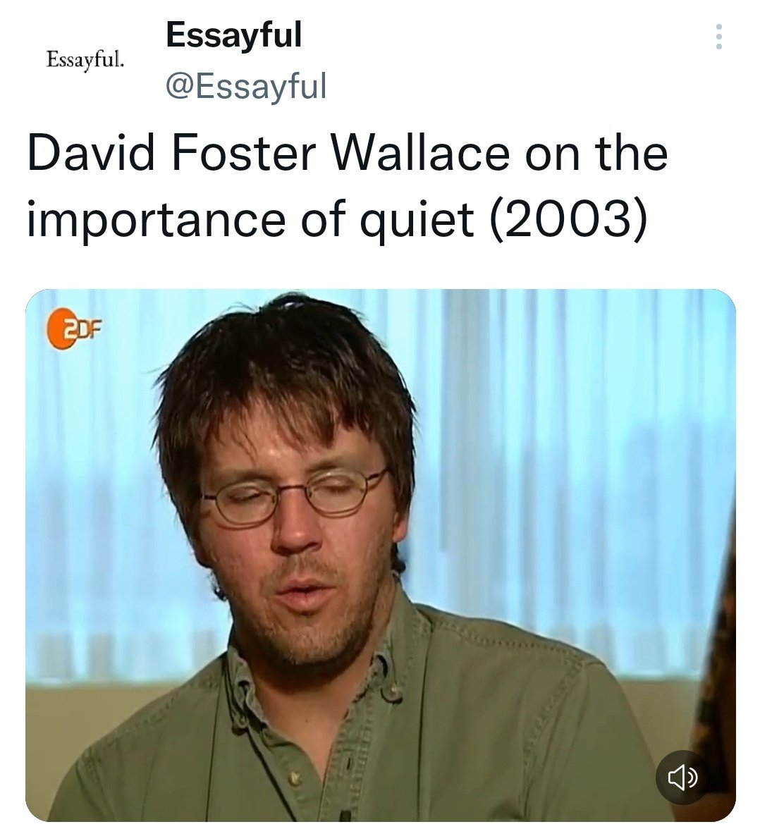 ReemK10's tweet photo. #TweetsOfTheWeek with honorable mention going to @Essayful and @BrigitteKratz, with HT @wynsome_gwen for retweeting it into my feed!!!!
๐๐๐ listen to DFW talk about the importance of quiet here: https://t.co/iyrrzANmG0 https://t.co/L686XVe8k7