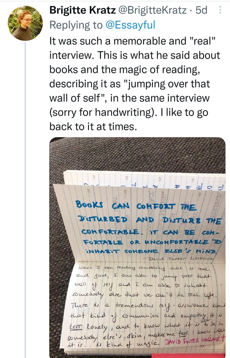 ReemK10's tweet photo. #TweetsOfTheWeek with honorable mention going to @Essayful and @BrigitteKratz, with HT @wynsome_gwen for retweeting it into my feed!!!!
๐๐๐ listen to DFW talk about the importance of quiet here: https://t.co/iyrrzANmG0 https://t.co/L686XVe8k7