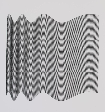 Ninety Parallel Sinusoids with Linearly Increasing Period by A. Michael Noll, 1964