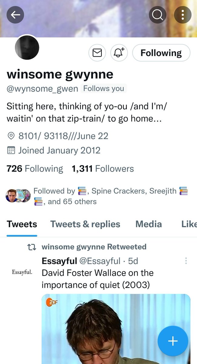 ReemK10's tweet photo. #TweetsOfTheWeek with honorable mention going to @Essayful and @BrigitteKratz, with HT @wynsome_gwen for retweeting it into my feed!!!!
๐๐๐ listen to DFW talk about the importance of quiet here: https://t.co/iyrrzANmG0 https://t.co/L686XVe8k7