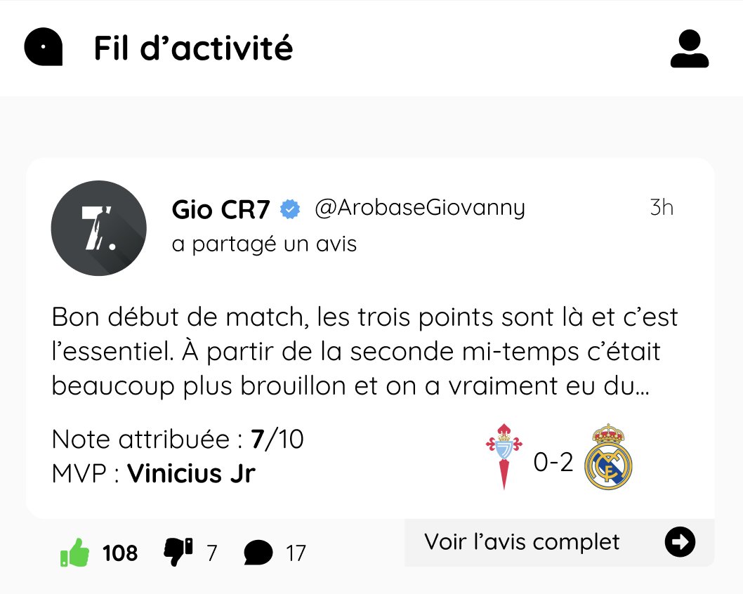 ArobaseGiovanny's tweet photo. Je suis actuellement en train de travailler sur une application web qui nous permettra de donner notre avis sur des matchs, comme un gros réseau social dédié au football

Pour ceux qui veulent juste garder une trace des matchs sans forcément noter ou écrire du texte, il y aura une option "Match visionné ✅"

Ça nous permettra d'interagir entre fans de foot et surtout garder une trace de nos moments passés devant les matchs

Si vous avez des idées originales j'écoute avec plaisir, j'en suis qu'au début du développement j'ai encore le temps d'ajuster plein de trucs