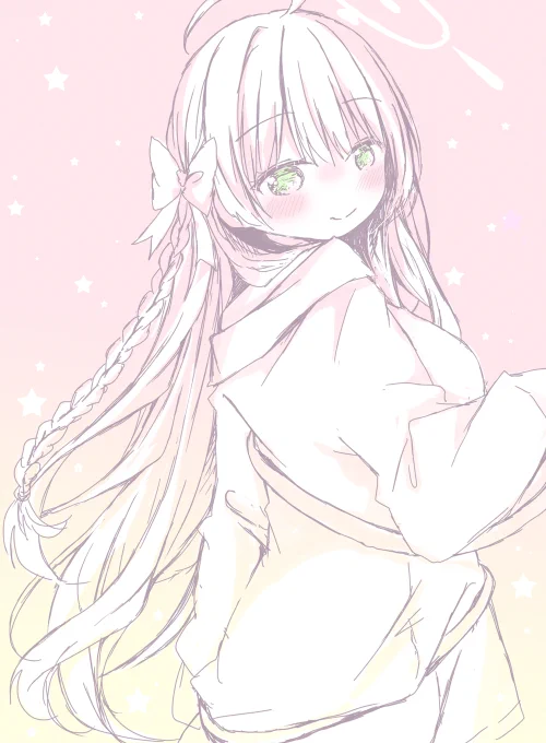 ブルアカ再開しました。イラストはハナコ