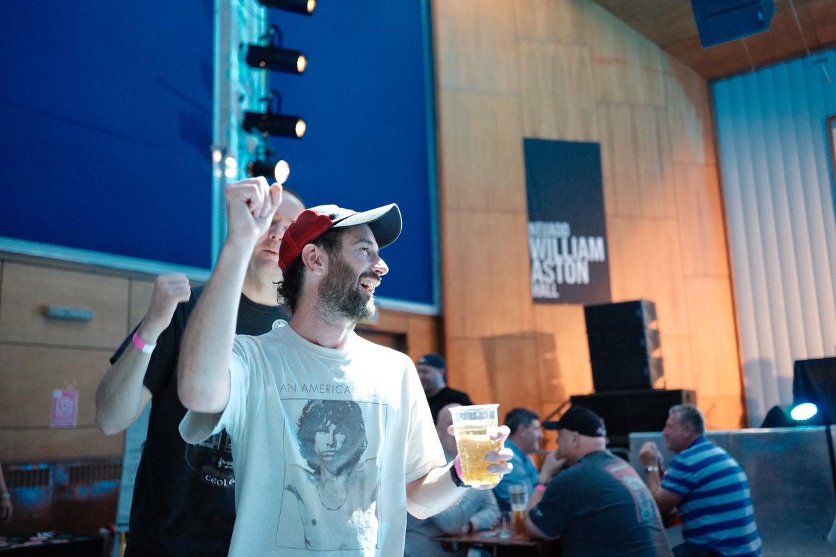 Leightoncox's tweet photo. The Wrexham Beer Festival @WilliamAstonWXM was a hoot! Really enjoyed chatting with the brewers at their stands. Top marks to the guys at @pollysbrewco who, just like their beer, were a lot of fun to consume 😂. The music was great all night, @RhythmTrainBand never miss! https://t.co/uIVU0bqwpE