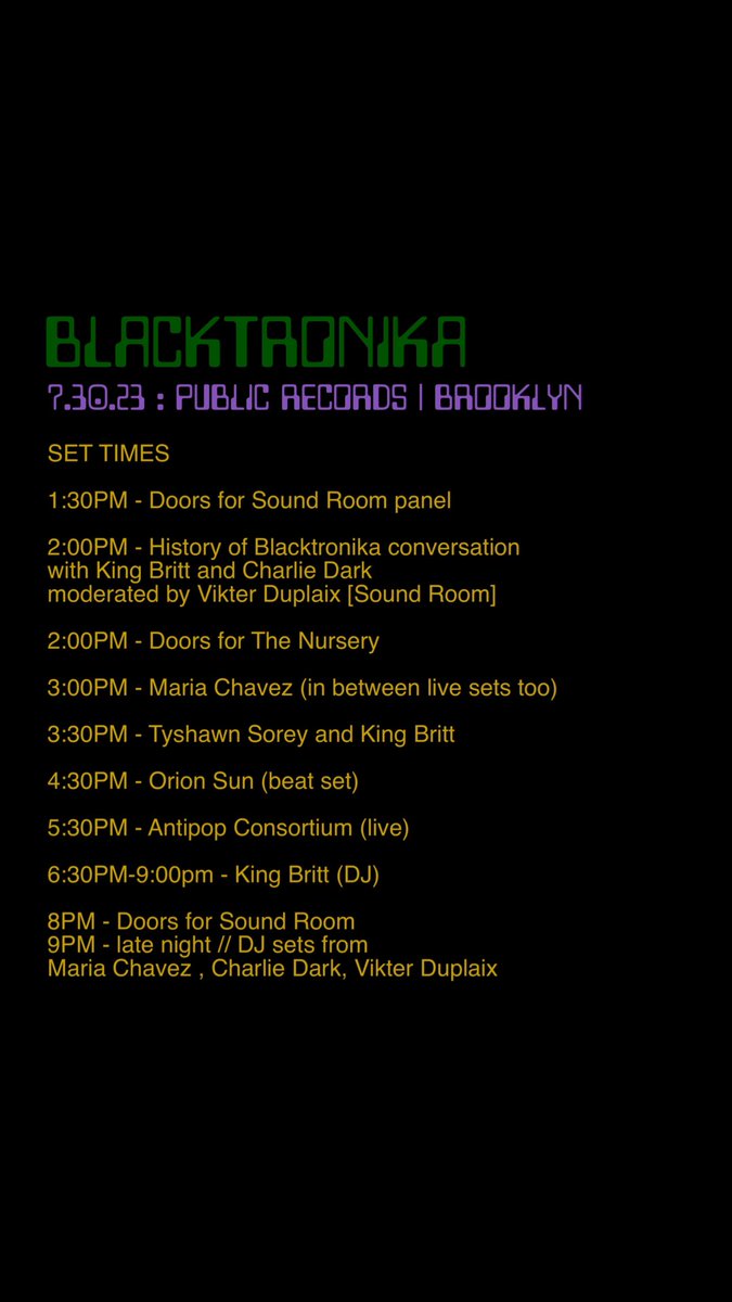 kingbritt's tweet photo. Brooklyn today into late night.
@blacktronika Festival …
#Blacktronika https://t.co/Mq4TCE1KXV