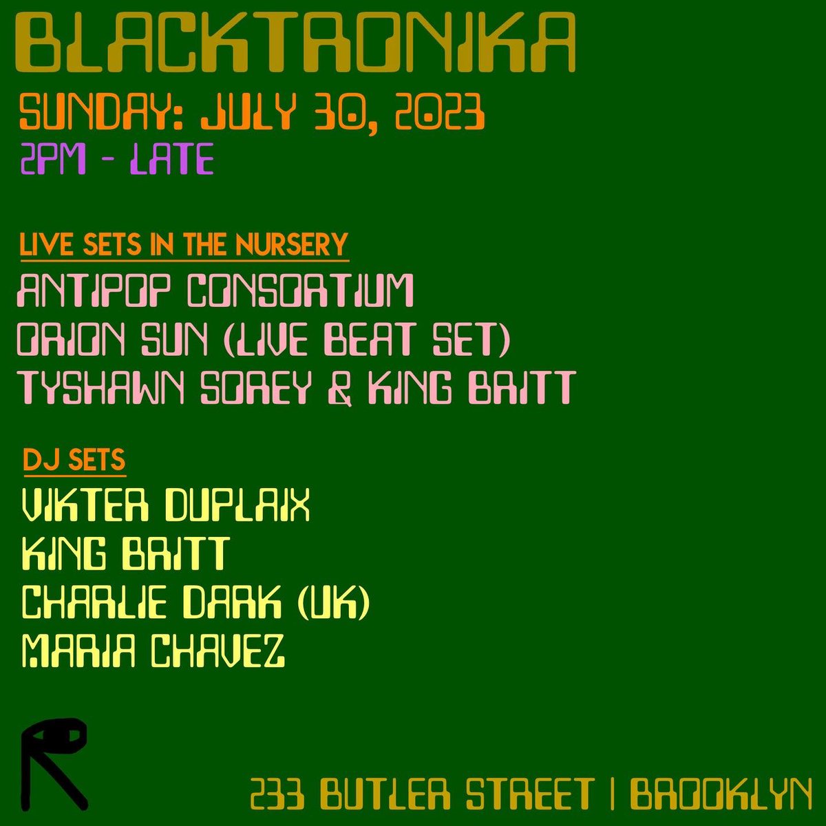 kingbritt's tweet photo. Brooklyn today into late night.
@blacktronika Festival …
#Blacktronika https://t.co/Mq4TCE1KXV
