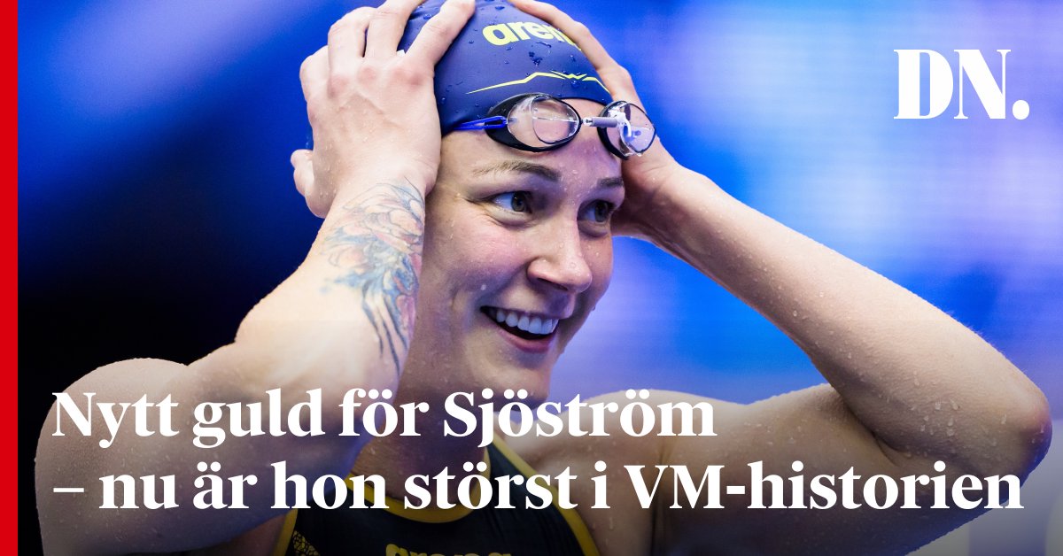 dagensnyheter's tweet photo. Sarah Sjöström skriver simhistoria – vinner sin 21:a individuella medalj i långbane-VM och passerar legendaren Michael Phelps.
https://t.co/p9EZLcVRvM https://t.co/EfJVK2FzWk