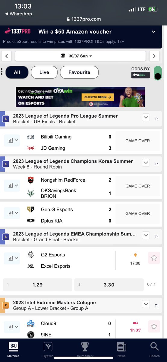 FunmiKolz's tweet photo. Gen G is proudly leading on the League of Legends leaderboard.
predict and vote for your fave on https://t.co/Pfq8uDywSY and letโs see how it ends ! #1337pro https://t.co/S95f9muhCL