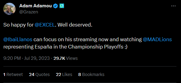 Buckstrike's tweet image. Alguien debería estar más preocupado del incendio que tiene en casa del que hay en la del vecino, supongo que haber ganado 3 LEC y ser totalmente irrelevante salvo por Elyoya es difícil de encajar