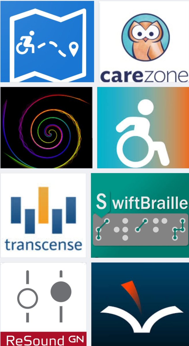 يساعد الذكاء الاصطناعي الأشخاص ذوي الإعاقة من خلال توفير التقنيات المساعدة ، وتحسين التواصل وإمكانية الوصول ، وتمكين الرعاية الصحية 
الشخصية ، وتعزيز العيش المستقل .
#ReSoundSmart
 #SwiftBraille
 #Transcence
#VoiceDreamReader
#Wheelmate
#MiracleModus
#Carezone
#accessibleplaces