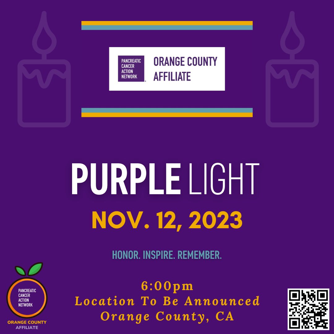 PanCANOC's tweet photo. #SaveTheDate for the 2023 @PanCAN #OrangeCounty #PurpleLight scheduled for November 12, 2023!!
๐ฏ๏ธ
Join us in Honoring, Inspiring, and Remembering everyone impacted by #PancreaticCancer!
๐
Location to be announced soon!
#PanCANOC #TurnOCpurple #PurpleLightOC #PanCAN https://t.co/hG2Uq7NjYX