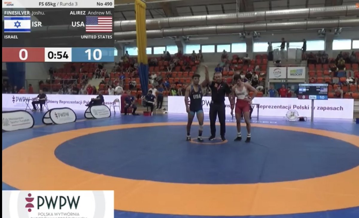 Poland Open Rd 3: <a href="/andrewalirez970/">Andrew Alirez</a> defeats Finesilver (Israel), 10-0. #BearDown