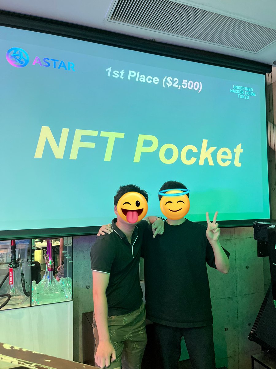 ramenjp_'s tweet photo. Astarハッカソンで@NFTPocket_app が1位を頂きました!🎉
Astarチームと一緒にマスアダプション一直線に飛んでいきたいです!
チーム、審査員の皆様ありがとうございました!
@soooodaiiii1113 @crypto_inuuu @J_HardCoder https://t.co/6CLFdrAKjF