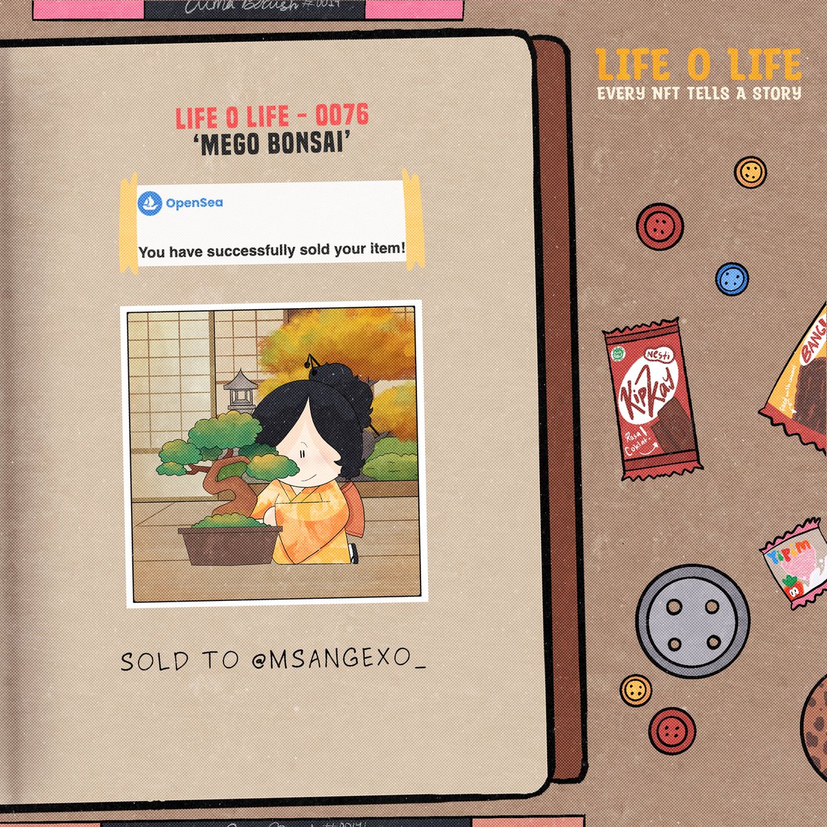 💛 SOLD 💛

#LifeOLife 0076 has been sold to <a href="/msangexo_/">❥ 𝗺𝘀. 𝗮𝗻𝗴𝗲</a> 🎉 Thank you so much for your support 🥰 Your ledger has been updated ⏫️

No introduction needed for Ms Ange 🤗 But if you haven't followed her, you are missing out a lot.

Life O Life, where every #NFT tells a story.