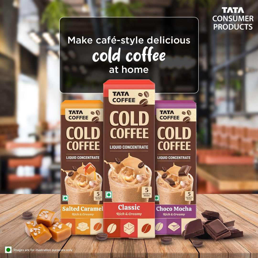 TataConsumer's tweet photo. Elevate your home cafe experience with Tata Coffee Cold Coffee. Discover irresistible flavours in every sip ☕️
#TataConsumerProducts #ColdCoffee
#TataCoffee #Cafe #DeliciousCoffee https://t.co/h1OdT7DkOh