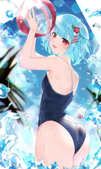 #うめ絵日記 デビューした時からめっちゃ可愛くていつか描きたいって思っててようやく描けたうめち!!SUMMER〜
