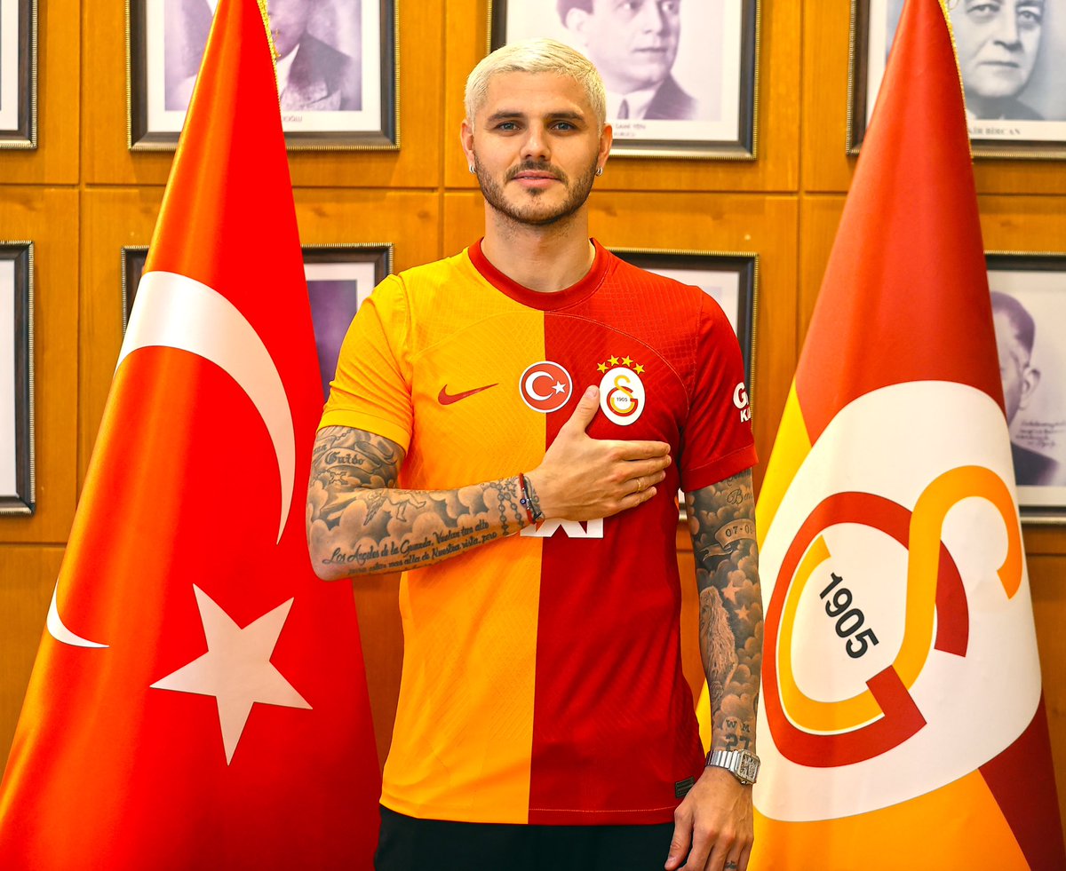 TransferOperat1's tweet photo. 🚨 Transfer Alert 🚨

✅️ IT'S DONE

Mauro Icardi signed for Galatasaray SK until 2026. Good luck in İstanbul (Türkiye). 🟡🔴🦁

Age: 30
Nationality: Argentina 
Position: Striker 

#Transfers #GS #Cimbom #Galatasaray #SuperLig #Icardi #MauroIcardi #PartyMustGoOn https://t.co/ZWeJY44YBd
