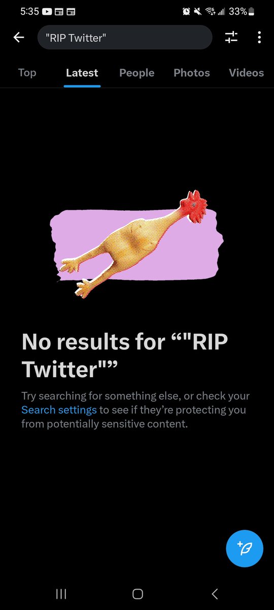AntiSocSoc's tweet photo. Lmao that doesn't bode well...
#RIPTwitter https://t.co/Y5tyiysZLT