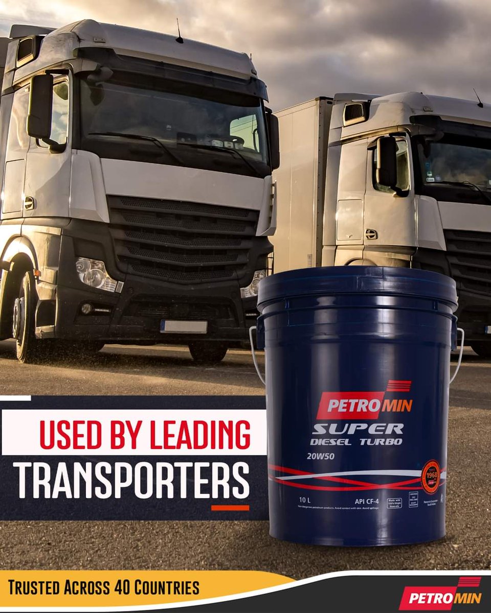 PetrominPak's tweet photo. Petromin Super Diesel Turbo is a heavy-duty diesel engine oil which is specially developed for high-output diesel engines.

#PetrominPakistan #industrial #lubricant https://t.co/vBfLqI3kDz