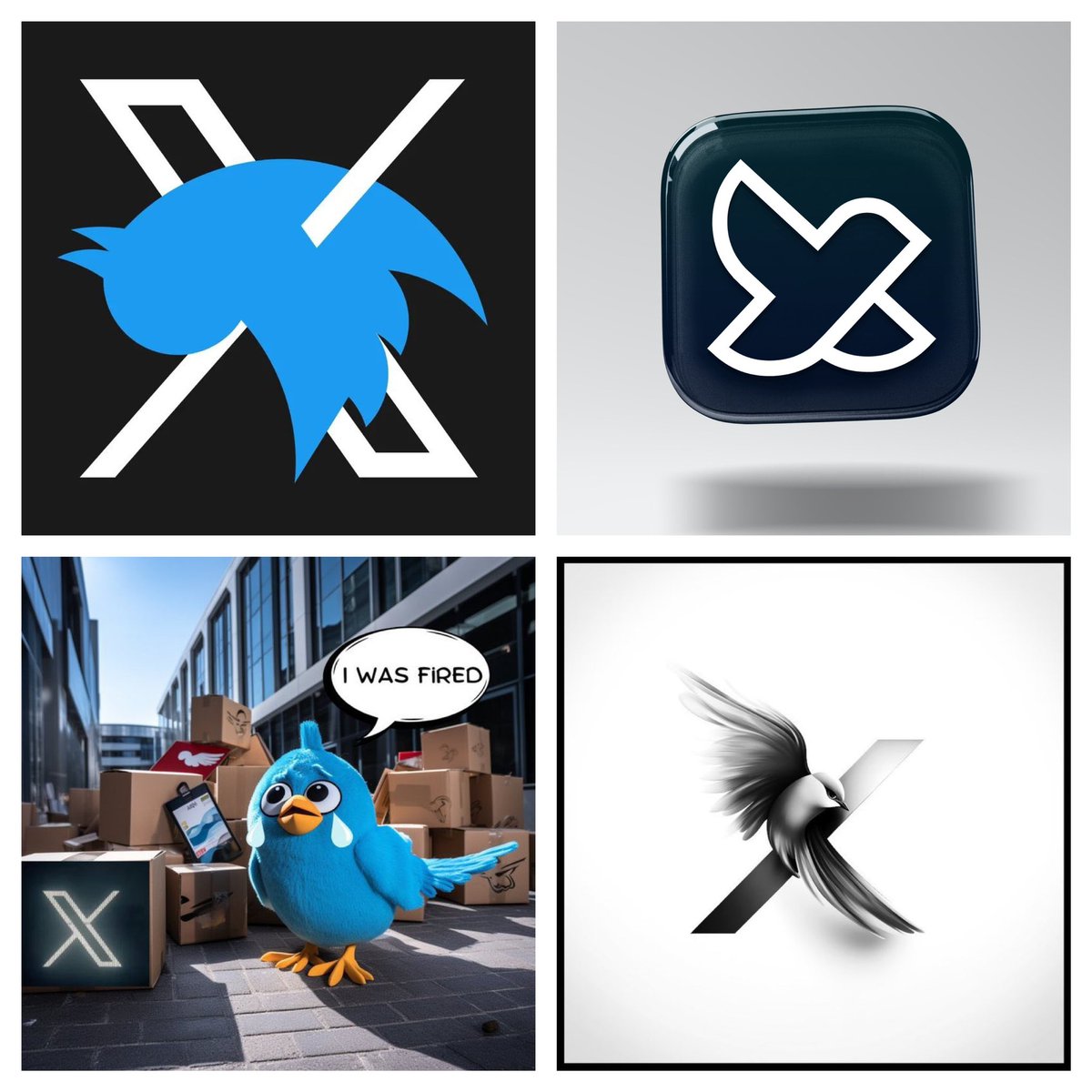 The #twitter community is very active today... 😏 #x #rebranding #Socialmedia. Here are some new logo suggestions. I like the first one most. 😅