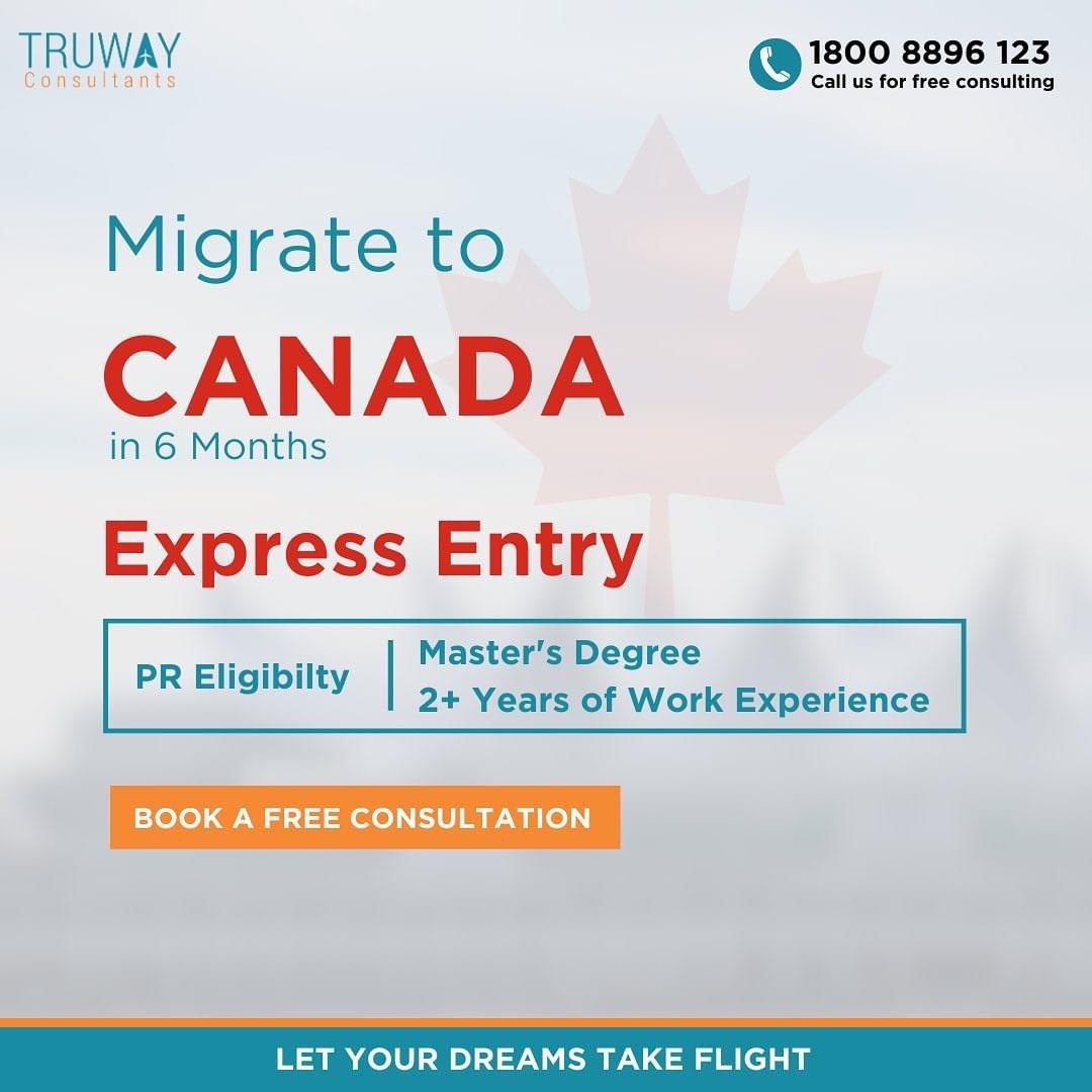 truwayofficial's tweet image. Looking to start a new life in Canada? With Truway Consultants , you can migrate to Canada in just 6 months through Express Entry. 

Let us guide you through the process and make your dream a reality.

Call 1800 8896 123 for free Counselling

#Truway #IRCC #MultipleEntry
