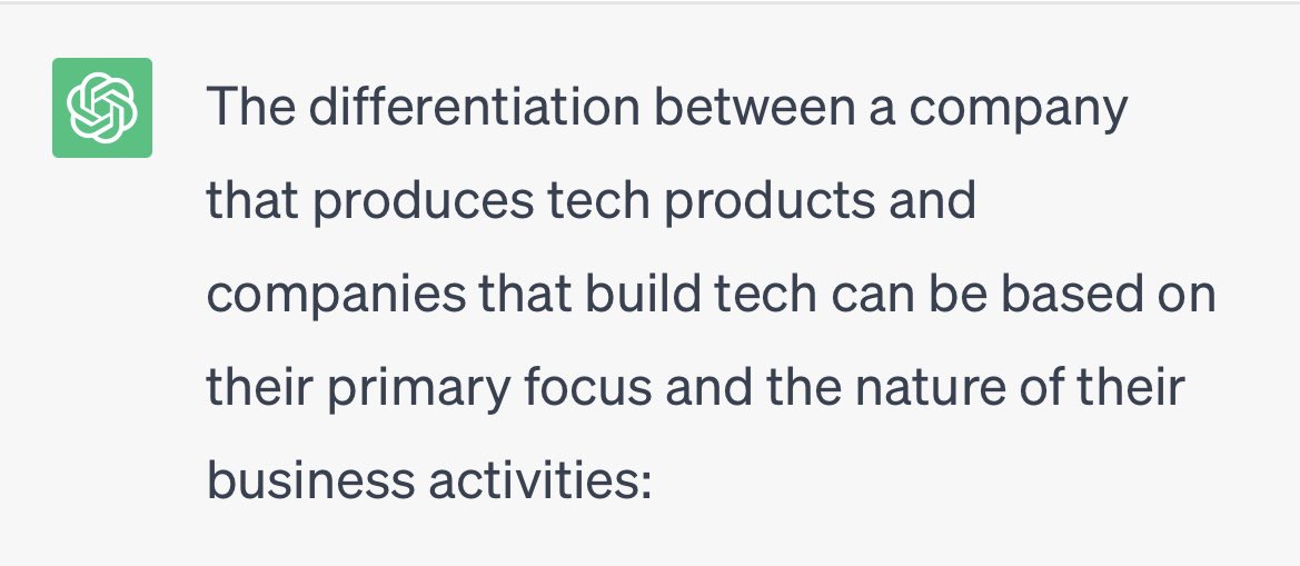 rjv_im's tweet image. As we are entering an era where companies are building products and at the same time selling the tech behind their products so that others can build products too. It’s important to understand difference before building a hybrid. #techproduct 

Credit to #chatgpt for summarizing.