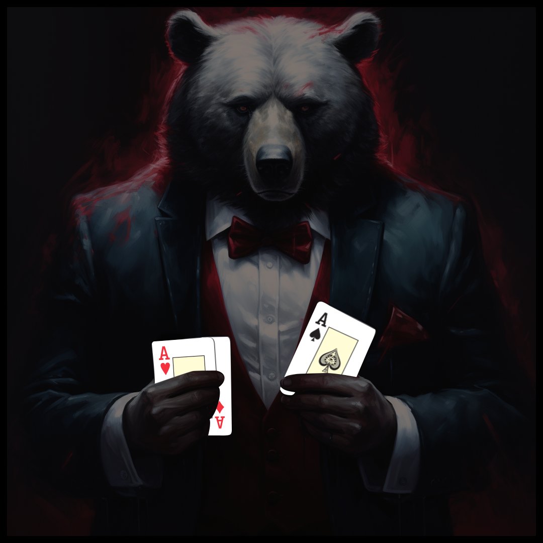 Magic_of_Play's tweet photo. No bluff too big, no hand too tough - with my 'bear' hands, they rule the den! 🐻
There is an animal within us, and don’t be afraid to let it out! We are all Wild Cards.
#magicofplay #midjourney #AI #playingcards #cards #artofcards #playingcardcollection #useyourcards https://t.co/GsUPBOmbDN