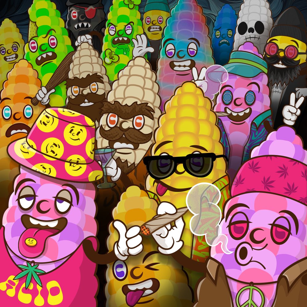CornyCohbs's tweet image. Corny, dazed &amp;amp; bewildered, lands in the new dimension after a bumpy ride..

“Where am I?” As his eyes open, Corny is surrounded by a crowd of the most bizarre, yet familiar corns he&apos;s ever seen.

&quot;Welcome to the Cornyverse&quot; says a psychedelic corn.

“The journey begins now&quot; #HBAR
