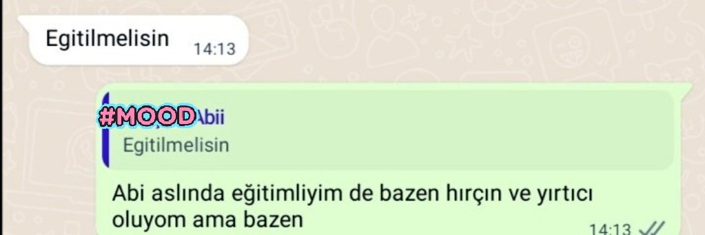 Abimle aramızda geçen ufak bi diyalog