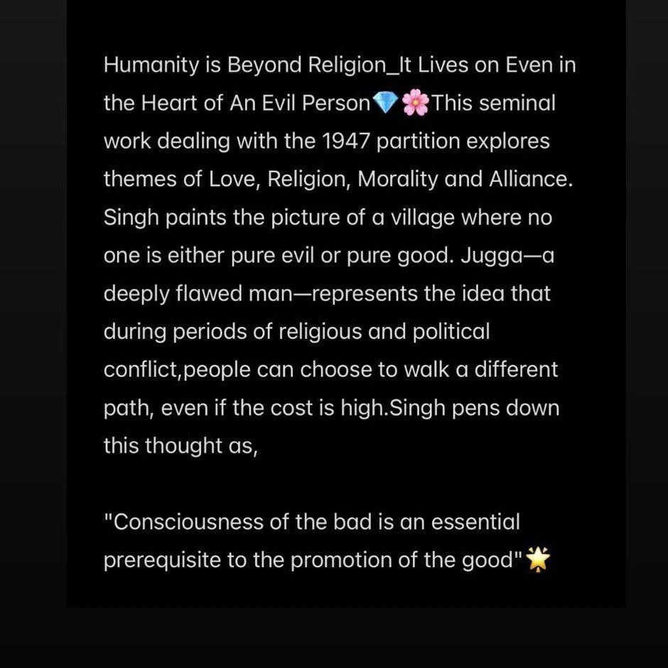 ItsNusratCheema's tweet photo. "We are of the mysterious East. No proof, just faith. No reason, just faith"🌑☀️
Full review is available on my bookstagram💙
#traintopakistan
#khushwantsingh
#partition https://t.co/Vee4K8iBQ7