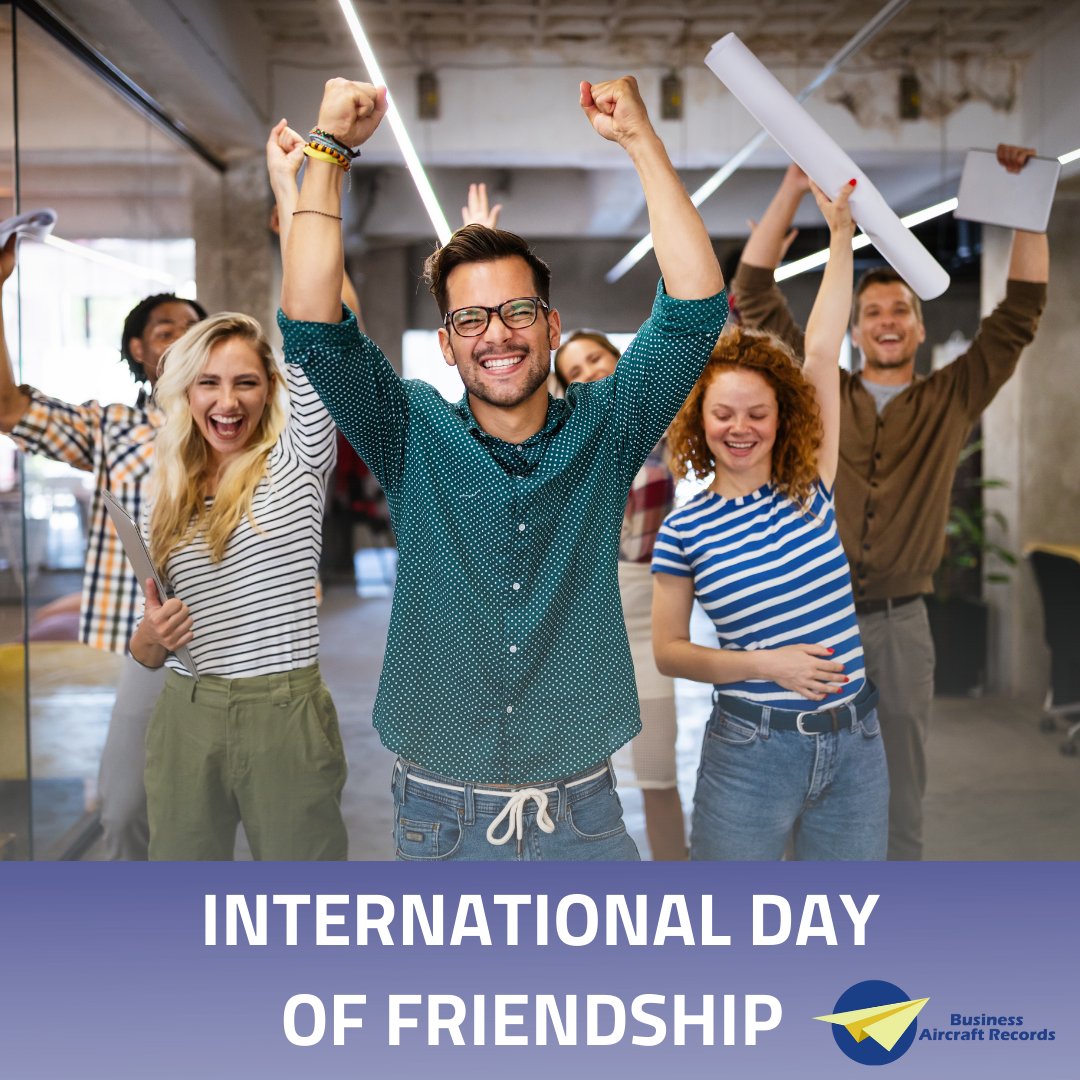 AircraftRecords's tweet photo. Happy International Day of Friendship from Business Aircraft Records!
#InternationalDayOfFriendship #FriendshipDay #FriendshipIsKey https://t.co/lNtS2bqIYf