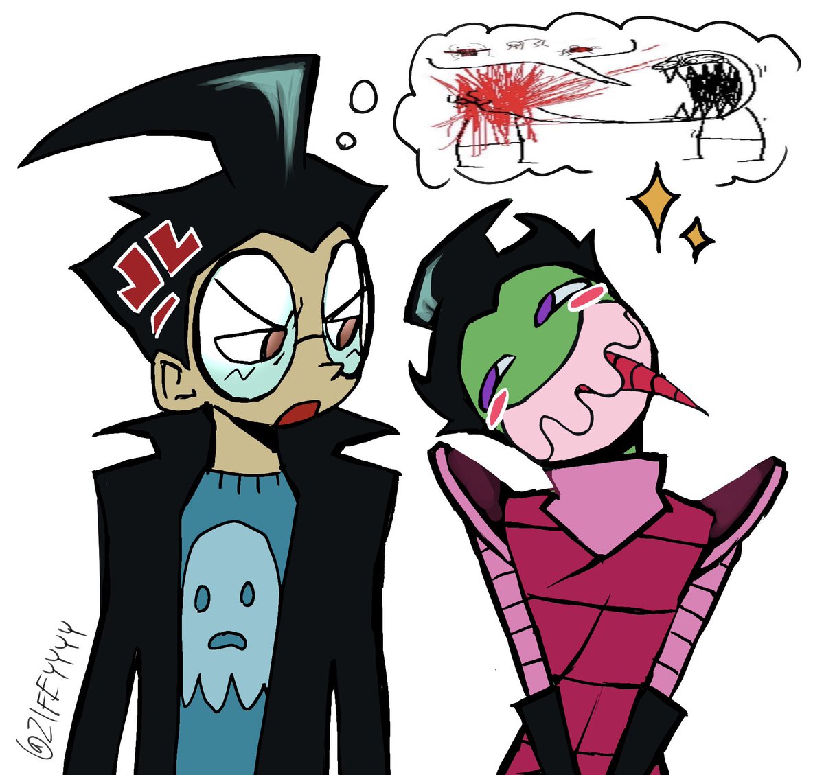 screwbra1n's tweet photo. mischievous zim doodle (he committed several heinous crimes and got away with it) #invaderzim https://t.co/xuHNkzKjTS