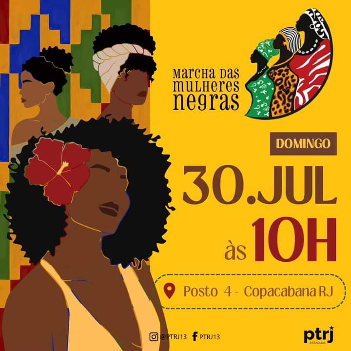 PTRJ13's tweet image. Hoje é dia de Marcha das Mulheres Negras, em Copacabana, às 10h. É pela vida, dignidade e respeito a todas as mulheres negras. Participe também, te esperamos por lá! 

Vamos? ⭐
.
#mulheresnegras #mulheresnaluta #racismonão