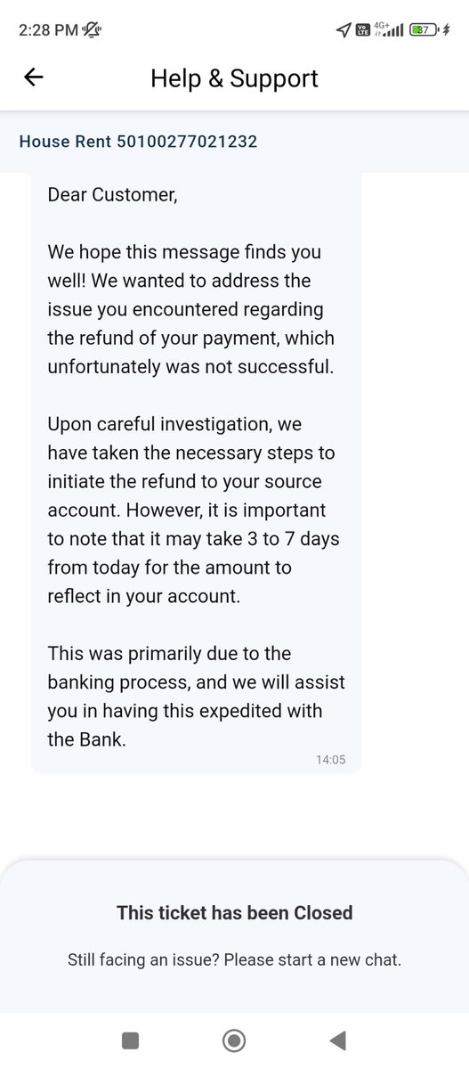 pankit7's tweet photo. @Paytmcare Facing very pathetic support from PayTM. My transaction via card got cancelled and PayTM said refund has been initiated. I have raised ticket 3 time for asking refund transaction reference number for bank to confirm status. But PayTM not providing and closing tickets https://t.co/0DMQboBD4j