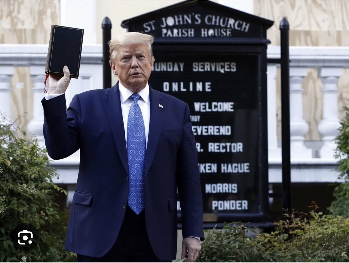JamesBlake_Tx's tweet photo. @ChrisDJackson @POTUS @JoeBiden The last time @realDonaldTrump was at church it required photos and gassing of innocent people! https://t.co/DPqmCAbih1